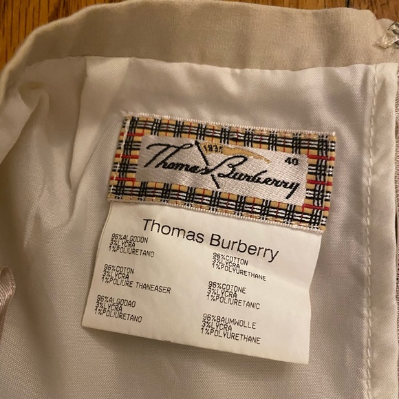 Authentic Burberry ecru cream poplin skirt - Picture 4 of 5
